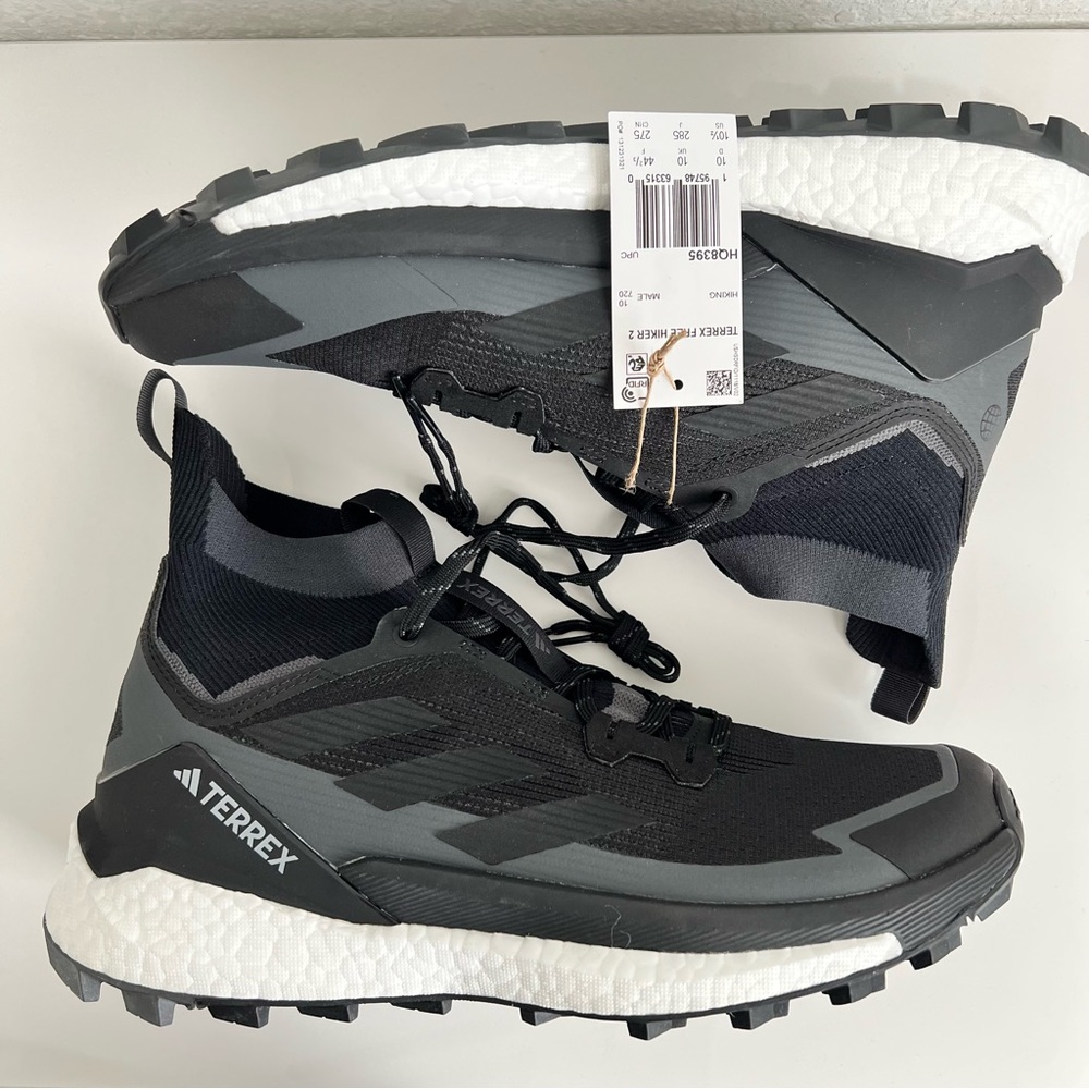 Adidas Terrex Free Hiker 2 Black Carbon Hiking Shoes Mens Size 10.5 HQ8395 - Picture 4 of 8